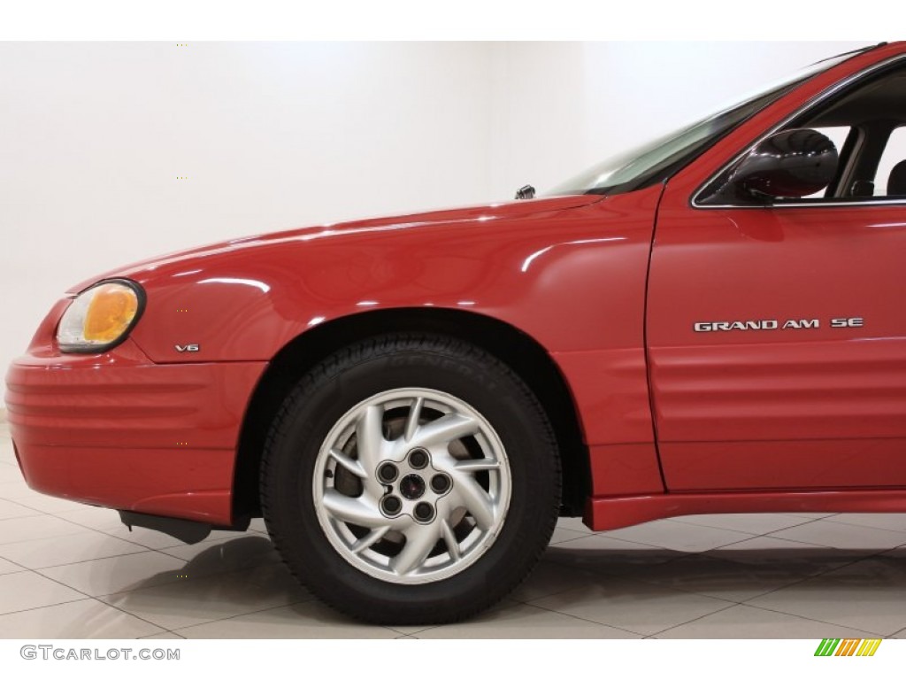 2002 Grand Am SE Sedan - Bright Red / Dark Pewter photo #19