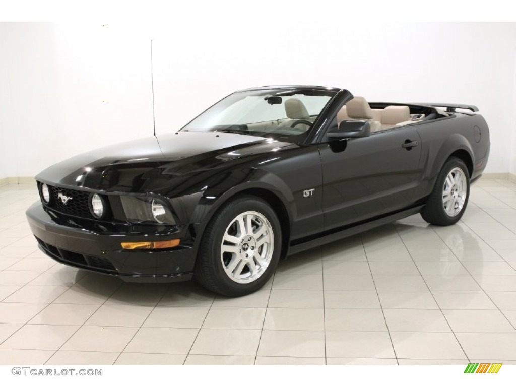 2007 Mustang GT Premium Convertible - Black / Medium Parchment photo #5