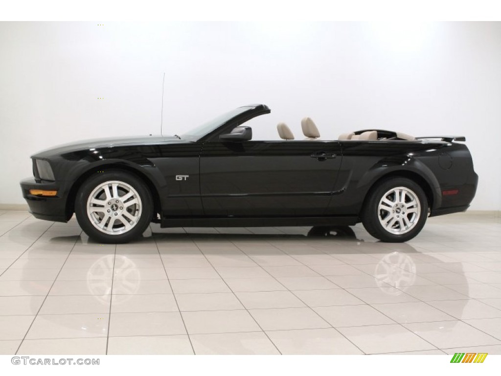 2007 Mustang GT Premium Convertible - Black / Medium Parchment photo #7