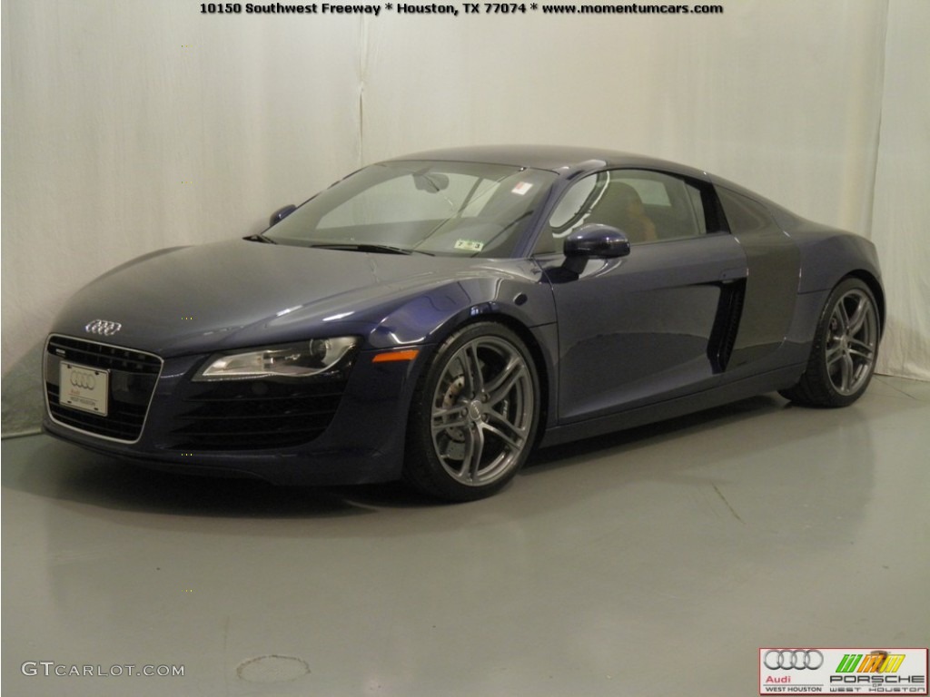 2009 R8 4.2 FSI quattro - Mugello Blue Pearl Effect / Fine Nappa Tuscan Brown Leather photo #4