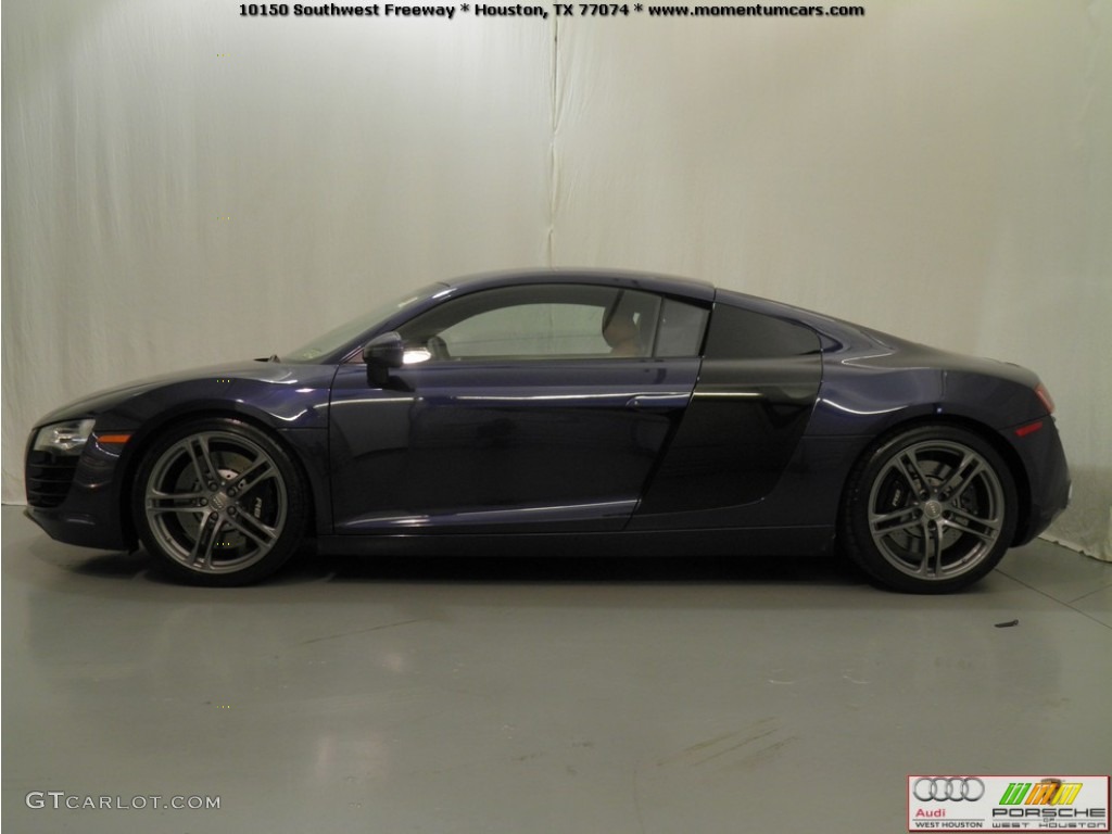 2009 R8 4.2 FSI quattro - Mugello Blue Pearl Effect / Fine Nappa Tuscan Brown Leather photo #5