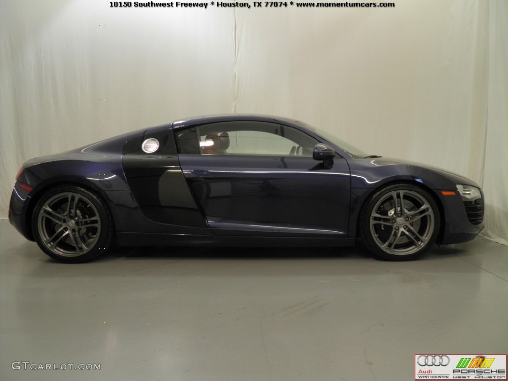 2009 R8 4.2 FSI quattro - Mugello Blue Pearl Effect / Fine Nappa Tuscan Brown Leather photo #6