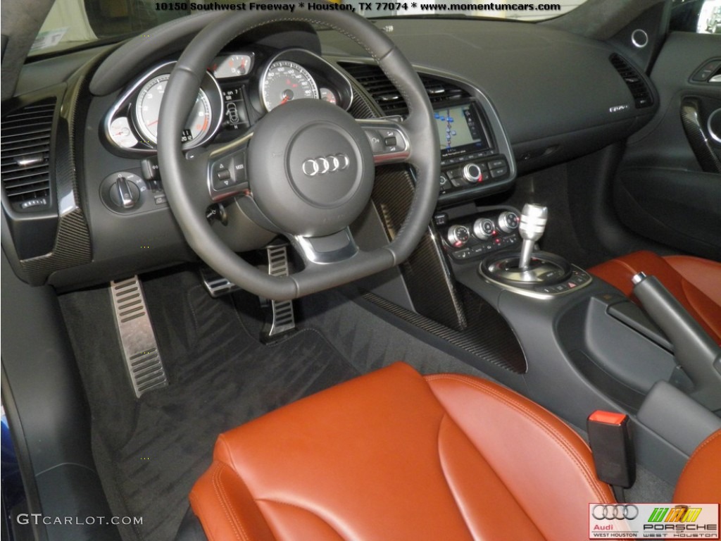 2009 R8 4.2 FSI quattro - Mugello Blue Pearl Effect / Fine Nappa Tuscan Brown Leather photo #8