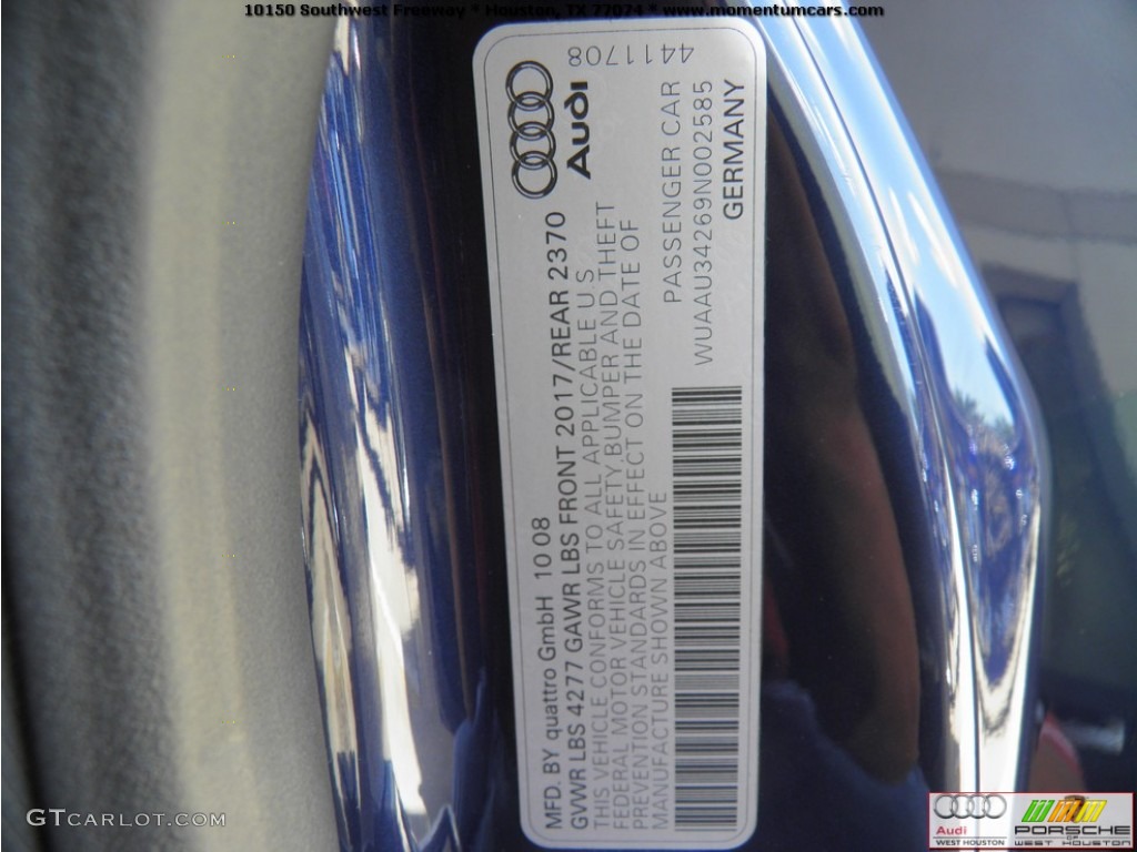 2009 R8 4.2 FSI quattro - Mugello Blue Pearl Effect / Fine Nappa Tuscan Brown Leather photo #34