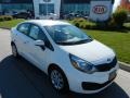 2013 Clear White Kia Rio LX Sedan  photo #1