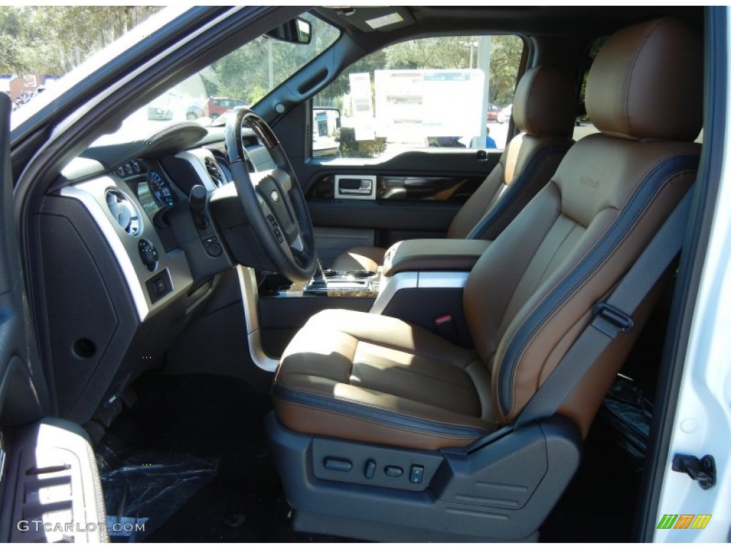 2013 F150 Platinum SuperCrew - White Platinum Metallic Tri-Coat / Platinum Unique Pecan Leather photo #5