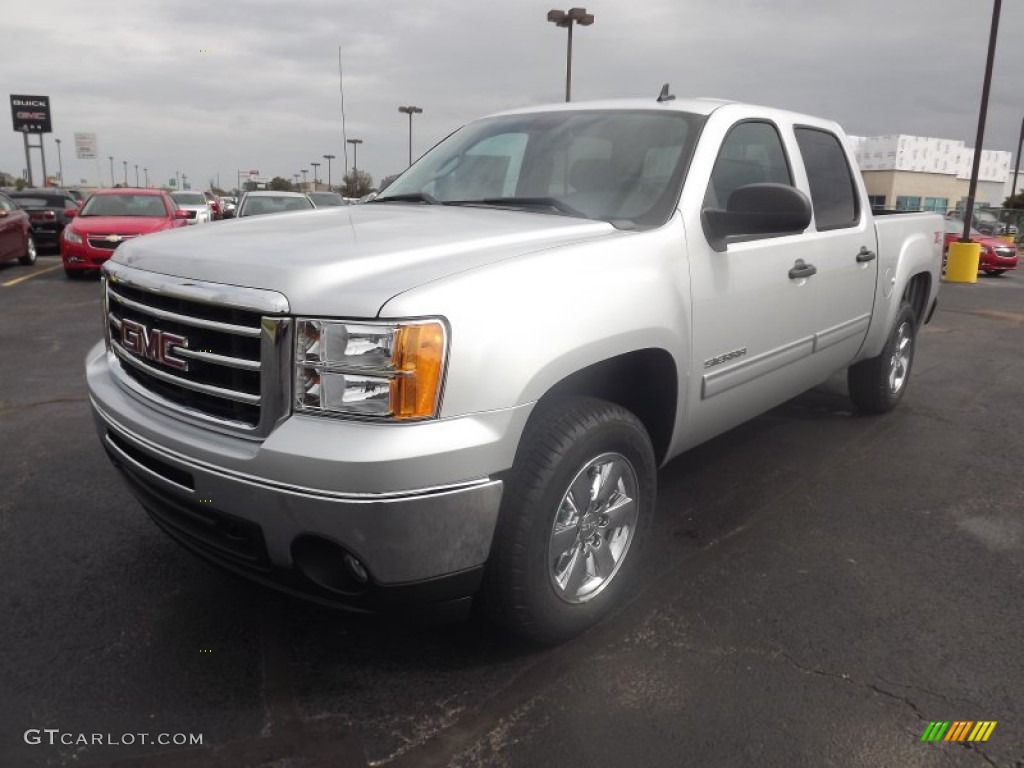 2013 Sierra 1500 SLE Crew Cab 4x4 - Quicksilver Metallic / Ebony photo #1
