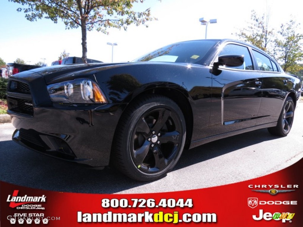 2013 Charger SXT - Pitch Black / Black photo #1