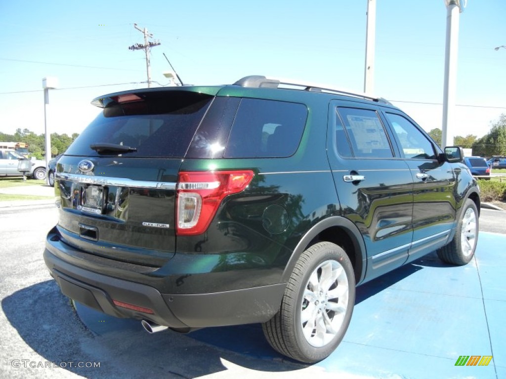 2013 Explorer Limited - Green Gem Metallic / Medium Light Stone photo #3