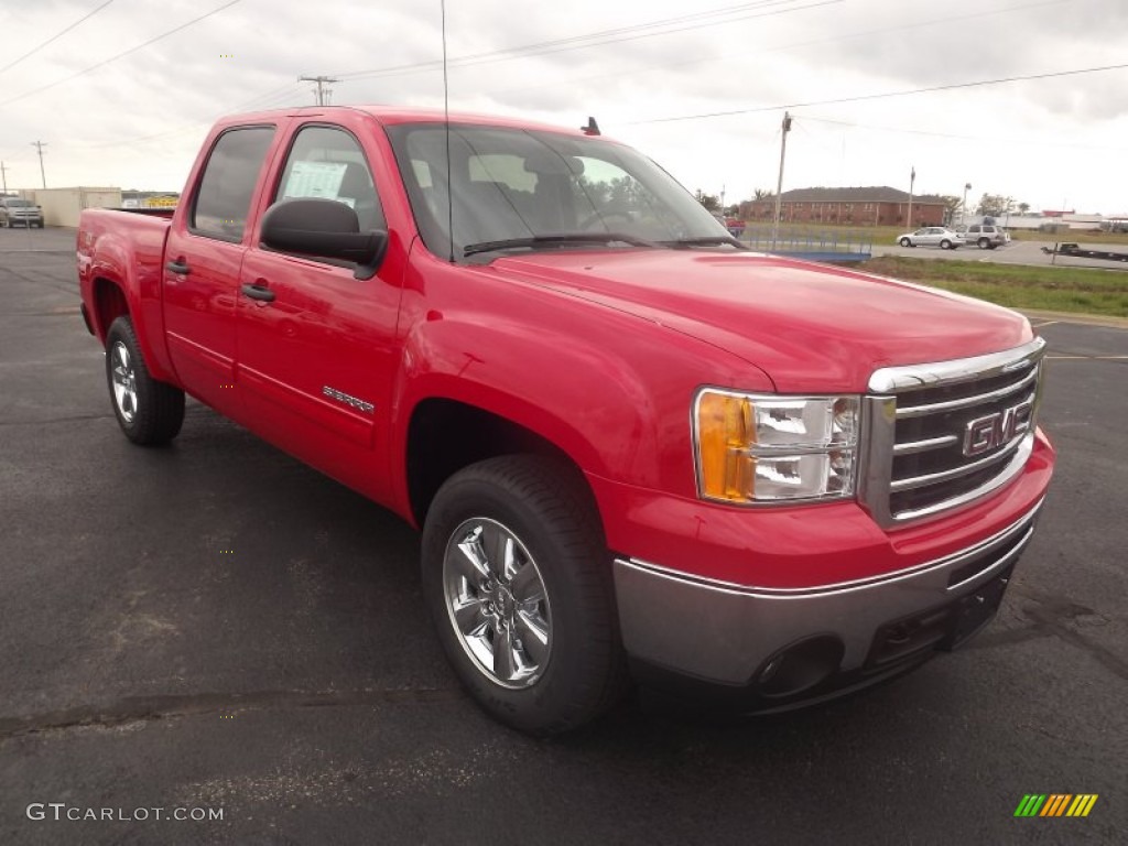 2013 Sierra 1500 SLE Crew Cab 4x4 - Fire Red / Ebony photo #3