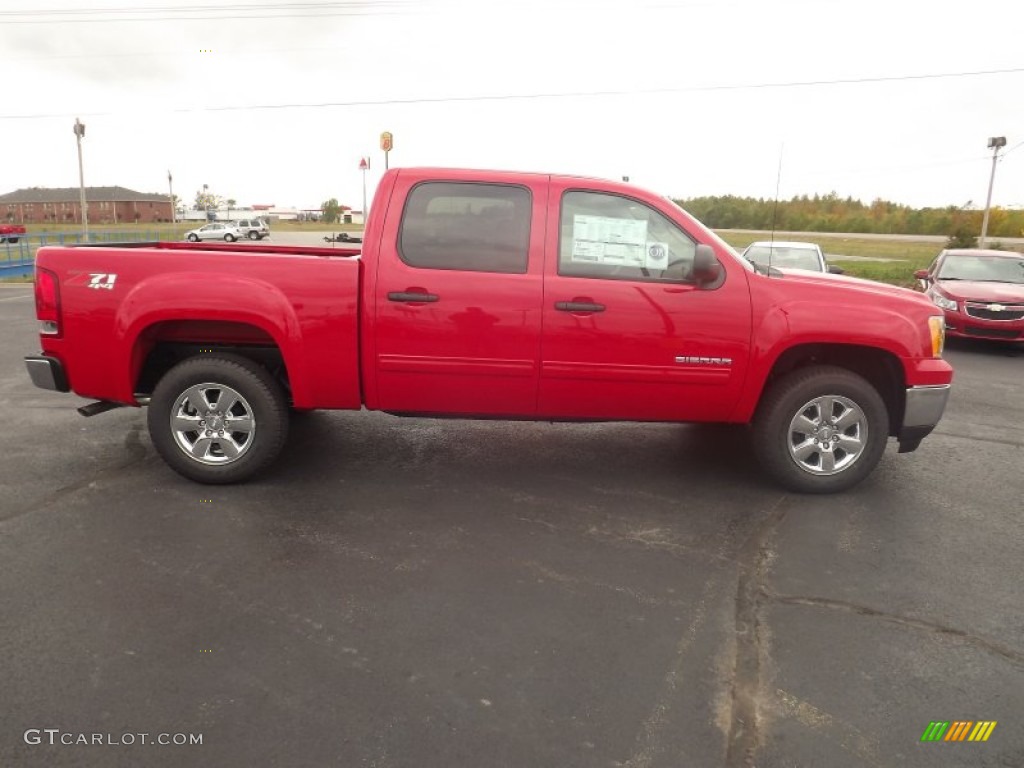 2013 Sierra 1500 SLE Crew Cab 4x4 - Fire Red / Ebony photo #4