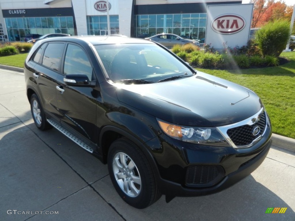 2013 Sorento LX - Ebony Black / Black photo #1