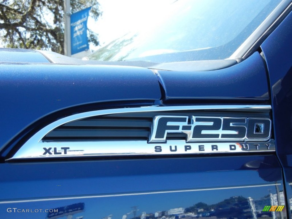 2012 F250 Super Duty XLT SuperCab 4x4 - Dark Blue Pearl Metallic / Steel photo #4