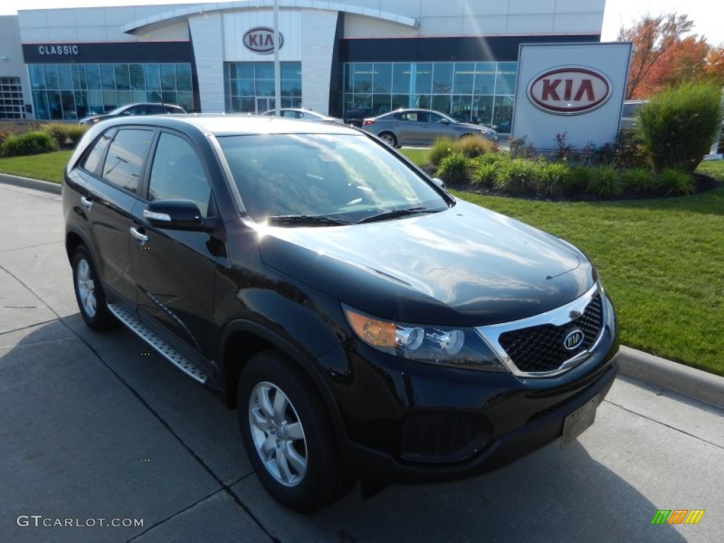 2013 Sorento LX - Ebony Black / Black photo #1