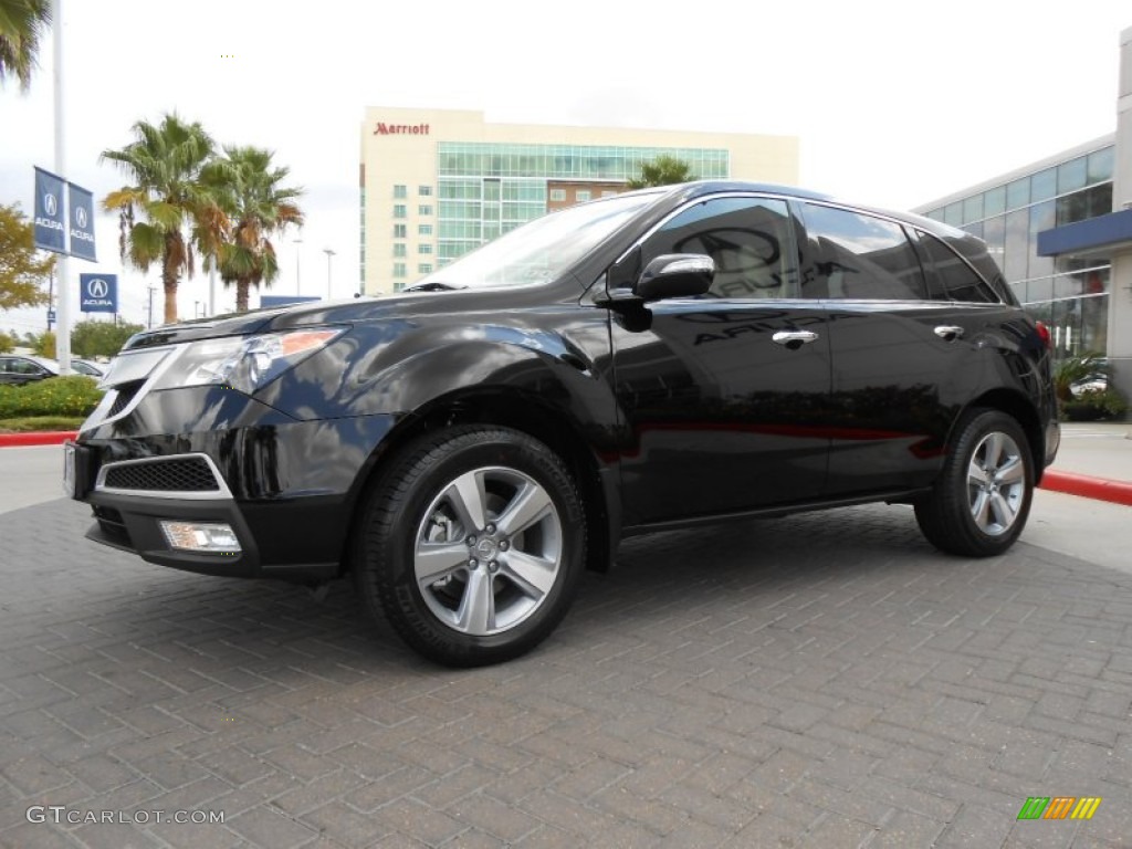 2013 MDX SH-AWD Technology - Crystal Black Pearl / Parchment photo #3