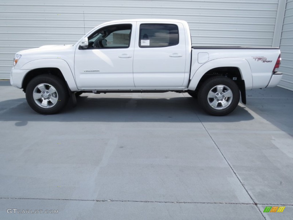 2013 Tacoma V6 TRD Sport Prerunner Double Cab - Super White / Graphite photo #5