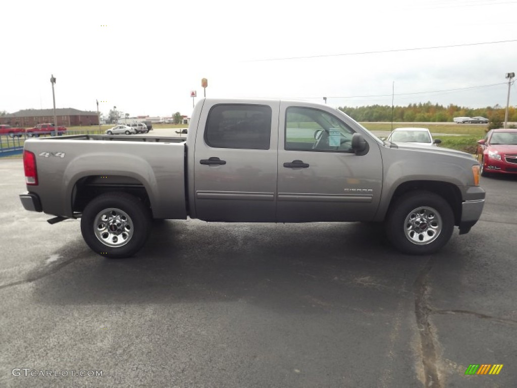 2012 Sierra 1500 SL Crew Cab 4x4 - Steel Gray Metallic / Dark Titanium photo #4