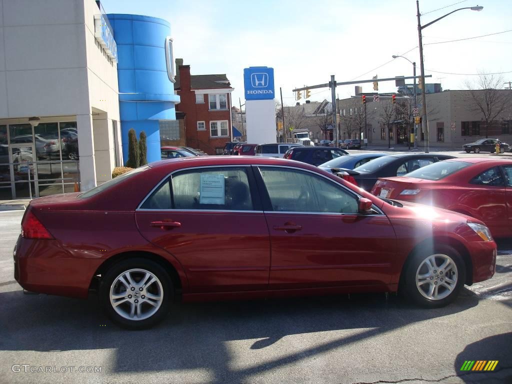 2007 Accord EX Sedan - Moroccan Red Pearl / Gray photo #1
