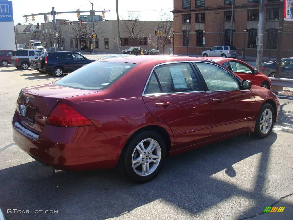 2007 Accord EX Sedan - Moroccan Red Pearl / Gray photo #2