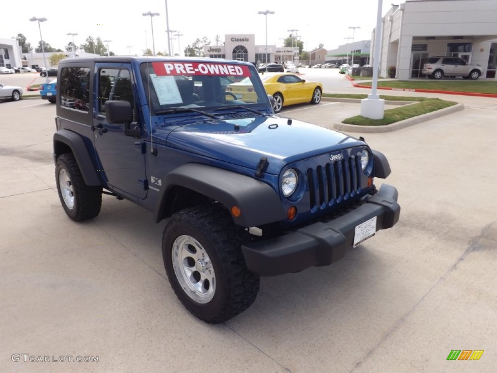 2009 Wrangler X 4x4 - Deep Water Blue Pearl Coat / Dark Slate Gray/Medium Slate Gray photo #7