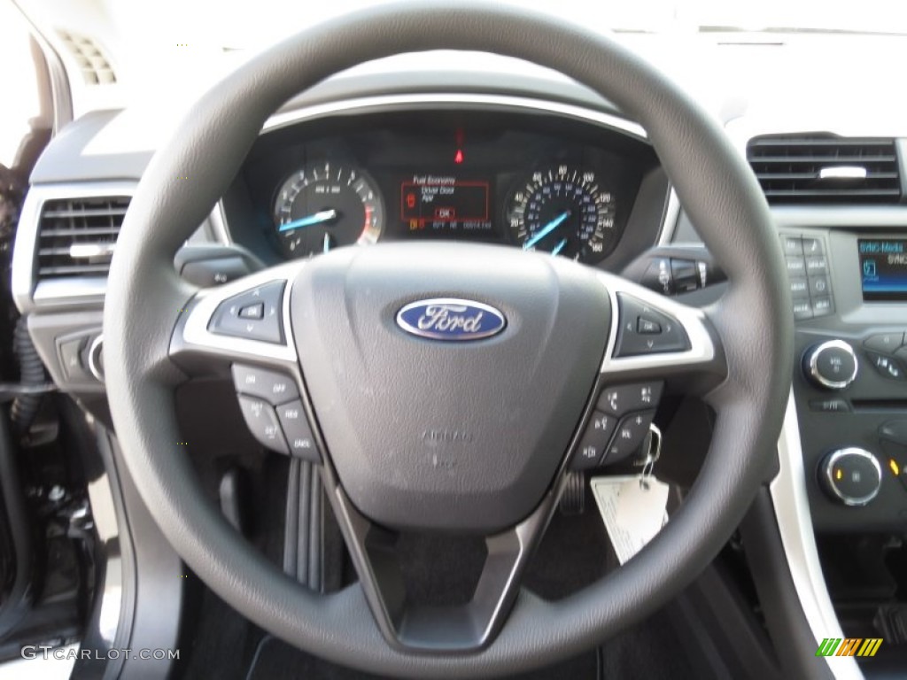 2013 Ford Fusion SE Charcoal Black Steering Wheel Photo #72352751