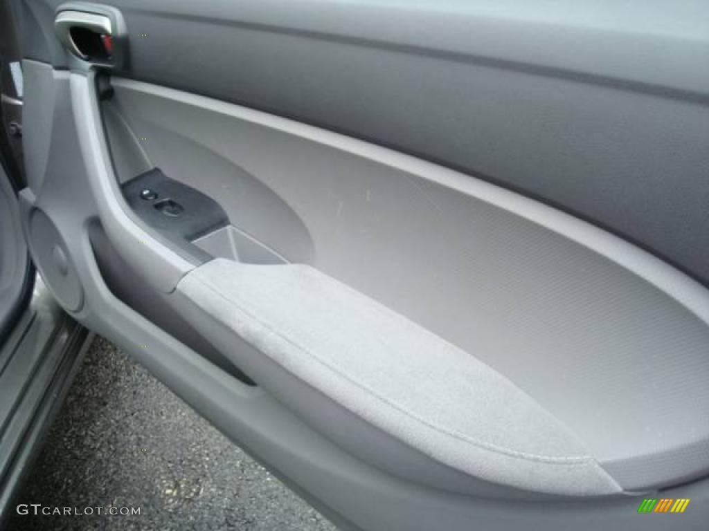 2007 Civic LX Coupe - Galaxy Gray Metallic / Gray photo #8