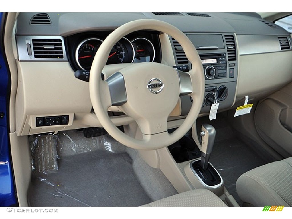 2012 Nissan Versa 1.8 S Hatchback Beige Dashboard Photo #72354326