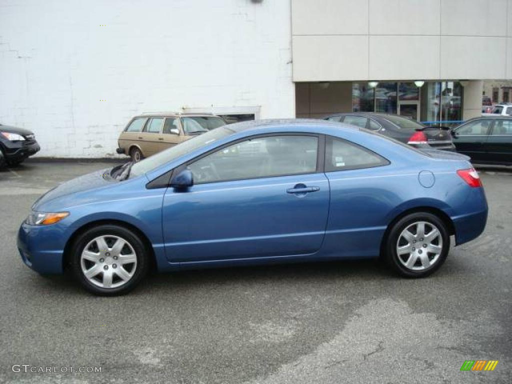 2008 Civic LX Coupe - Atomic Blue Metallic / Gray photo #1