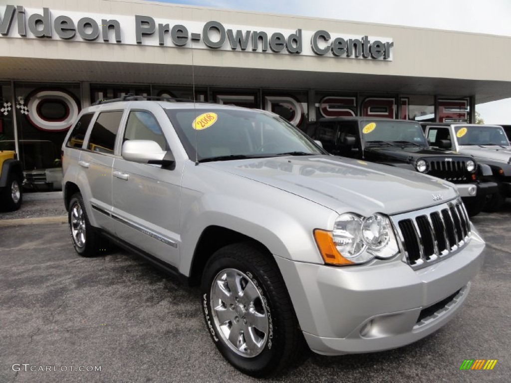 2008 Grand Cherokee Limited 4x4 - Bright Silver Metallic / Dark Khaki/Light Graystone photo #4