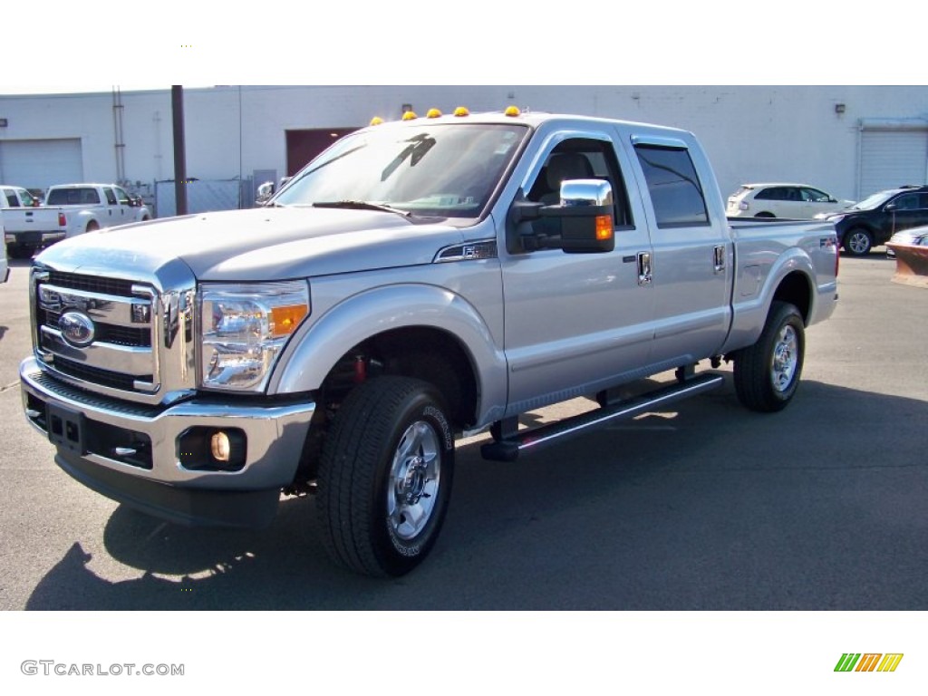 2011 F250 Super Duty XLT Crew Cab 4x4 - Ingot Silver Metallic / Steel Gray photo #1