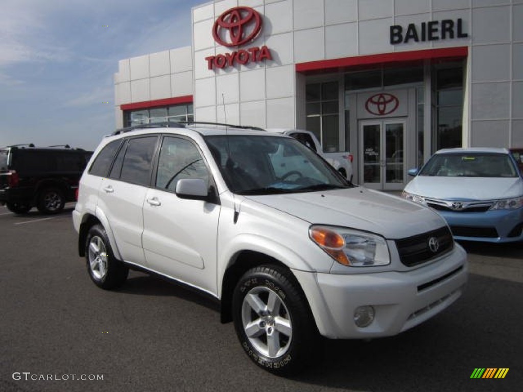 2005 RAV4 4WD - Frosted White Pearl / Dark Charcoal photo #1