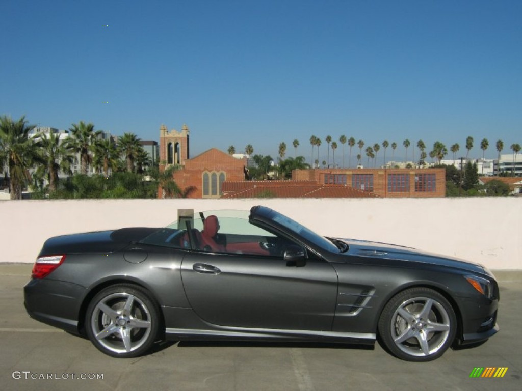 2013 SL 550 Roadster - Steel Grey Metallic / Red/Black photo #3