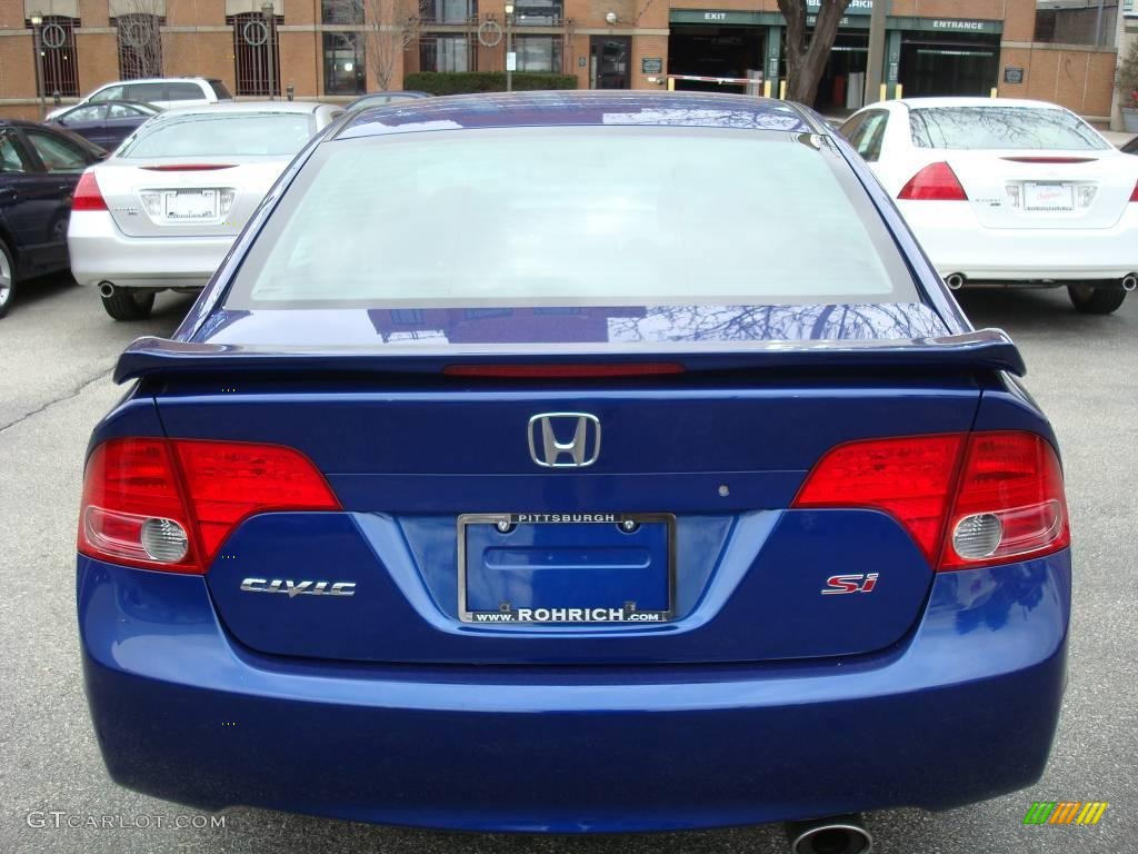 2007 Civic Si Sedan - Fiji Blue Metallic / Black photo #3