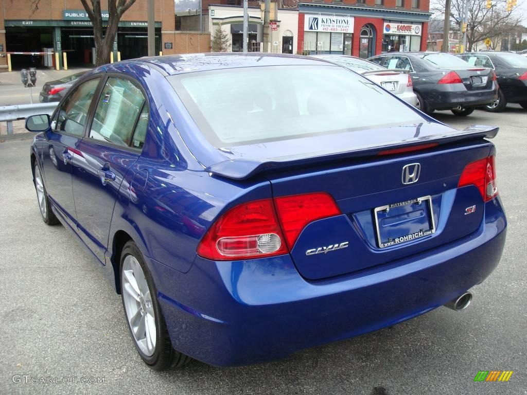 2007 Civic Si Sedan - Fiji Blue Metallic / Black photo #4
