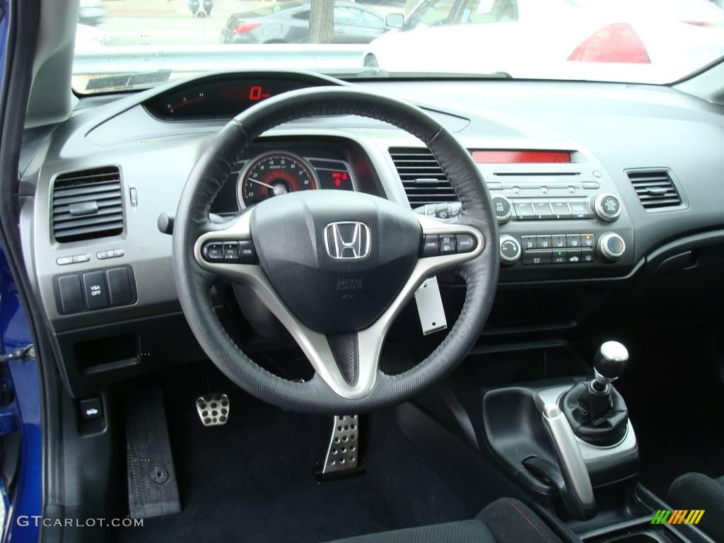 2007 Civic Si Sedan - Fiji Blue Metallic / Black photo #12
