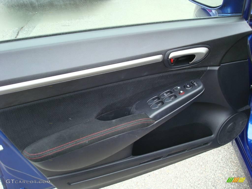2007 Civic Si Sedan - Fiji Blue Metallic / Black photo #14