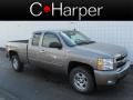 2008 Graystone Metallic Chevrolet Silverado 1500 Z71 Extended Cab 4x4  photo #1