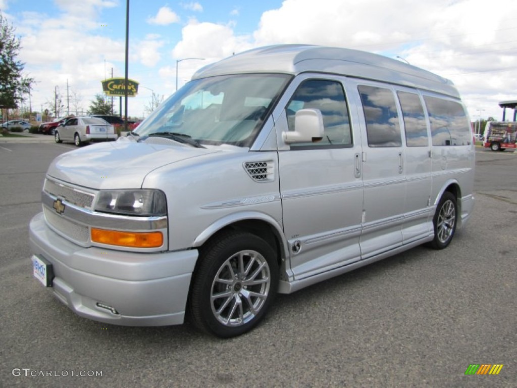 2012 Express 1500 AWD Passenger Conversion Van - Sheer Silver Metallic / Medium Pewter photo #1