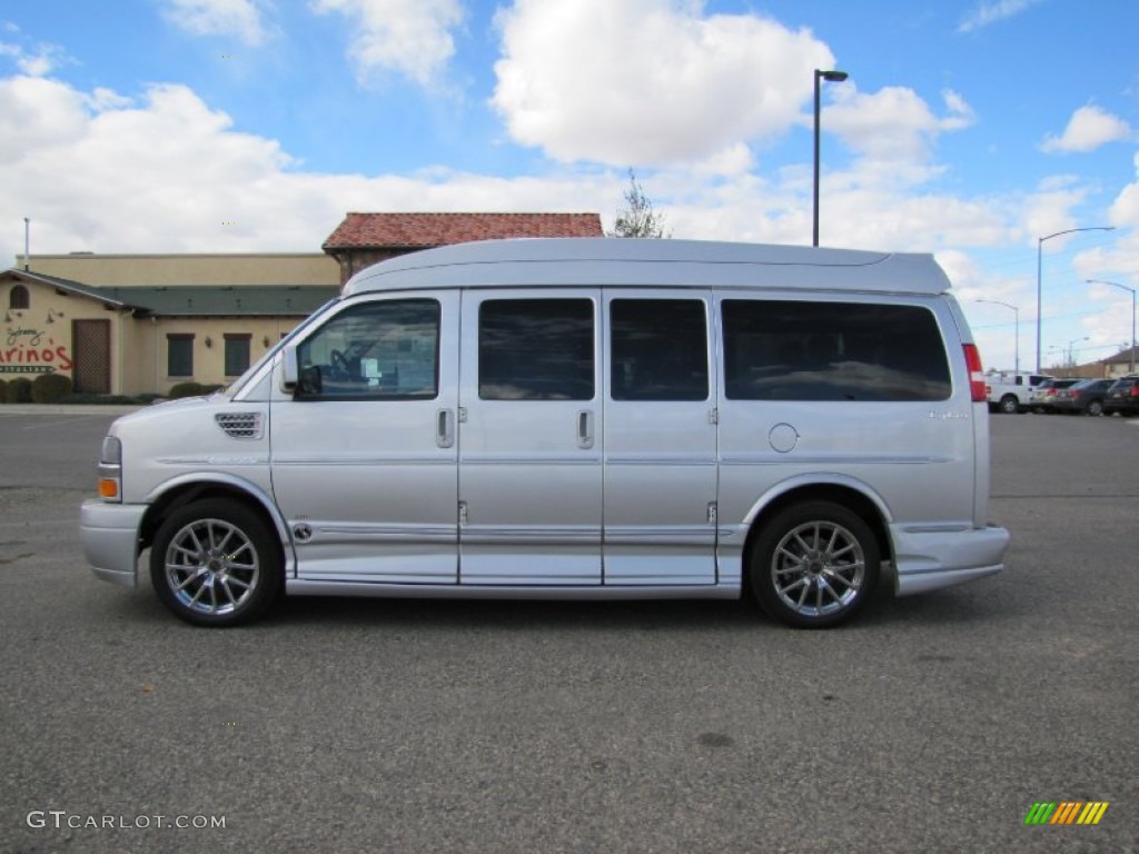 Sheer Silver Metallic 2012 Chevrolet Express 1500 AWD Passenger Conversion Van Exterior Photo #72361422