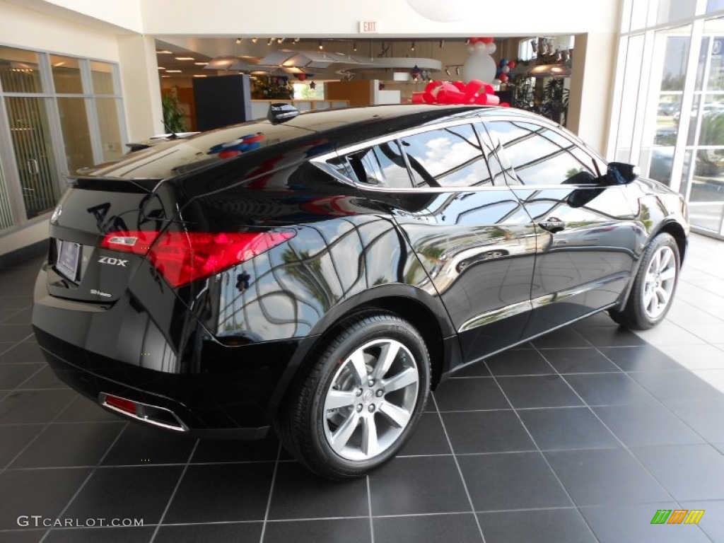 Crystal Black Pearl 2012 Acura ZDX SH-AWD Technology Exterior Photo #72364044