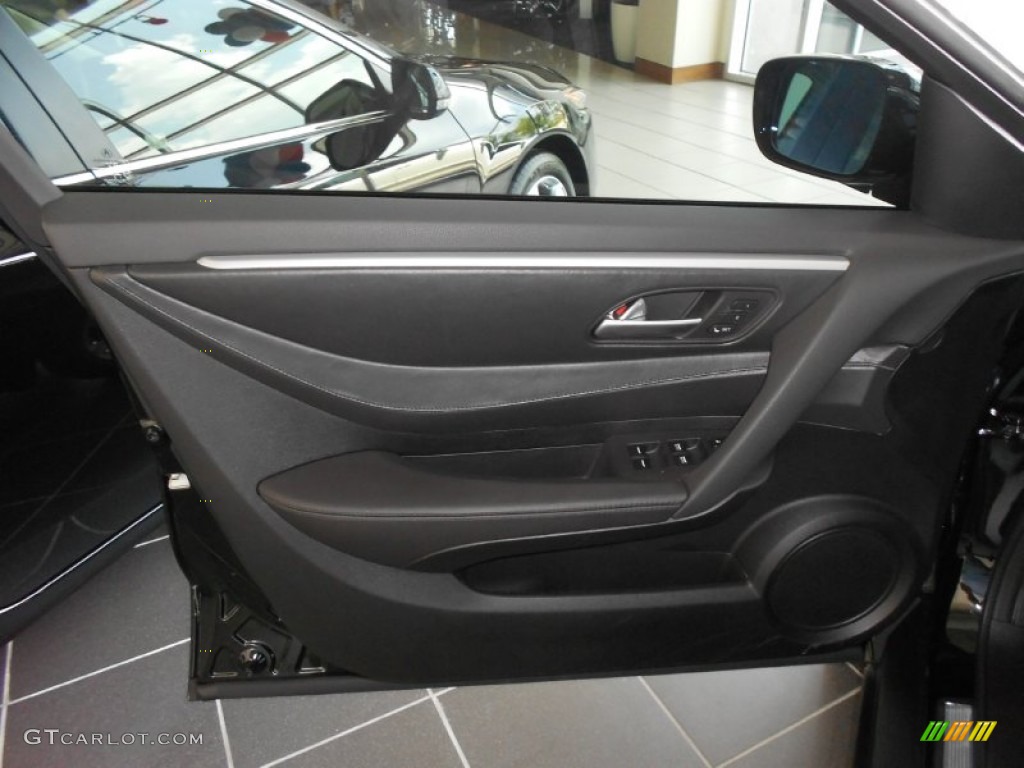 2012 Acura ZDX SH-AWD Technology Ebony Door Panel Photo #72364106