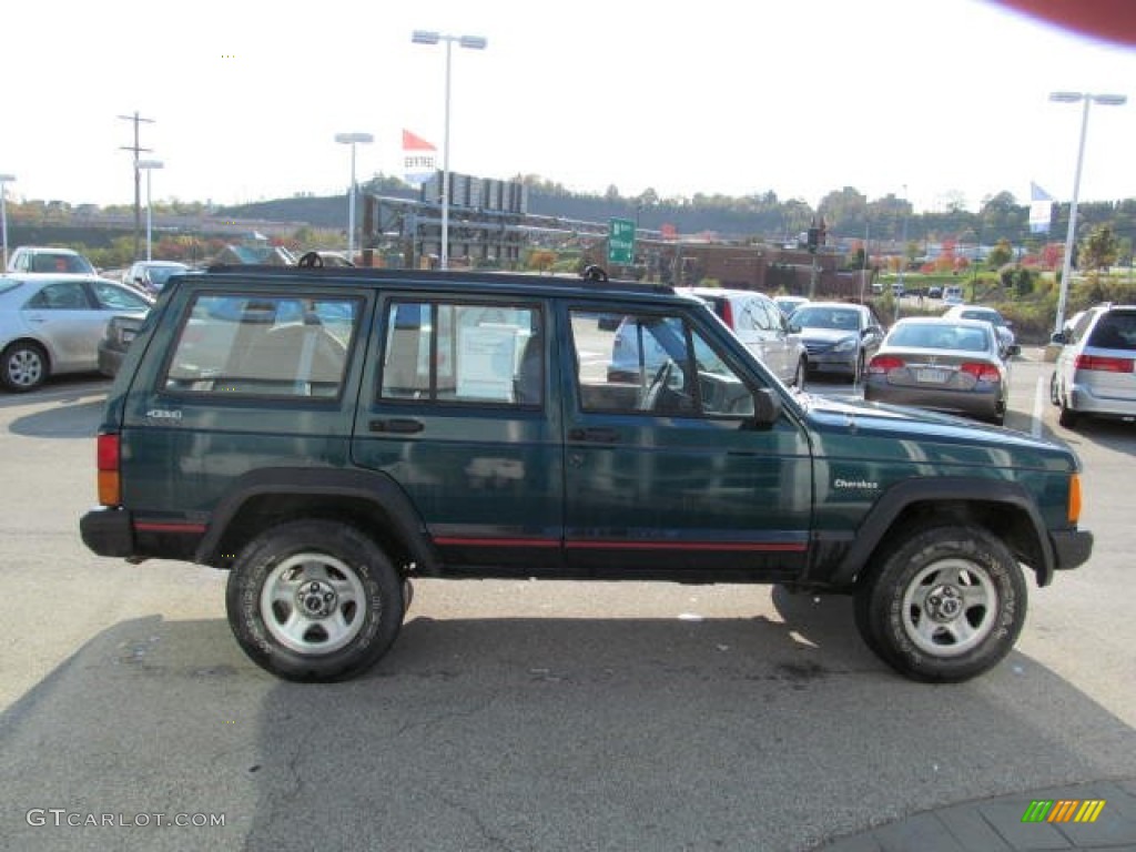 1996 Cherokee Sport 4WD - Emerald Green Pearl / Gray photo #7