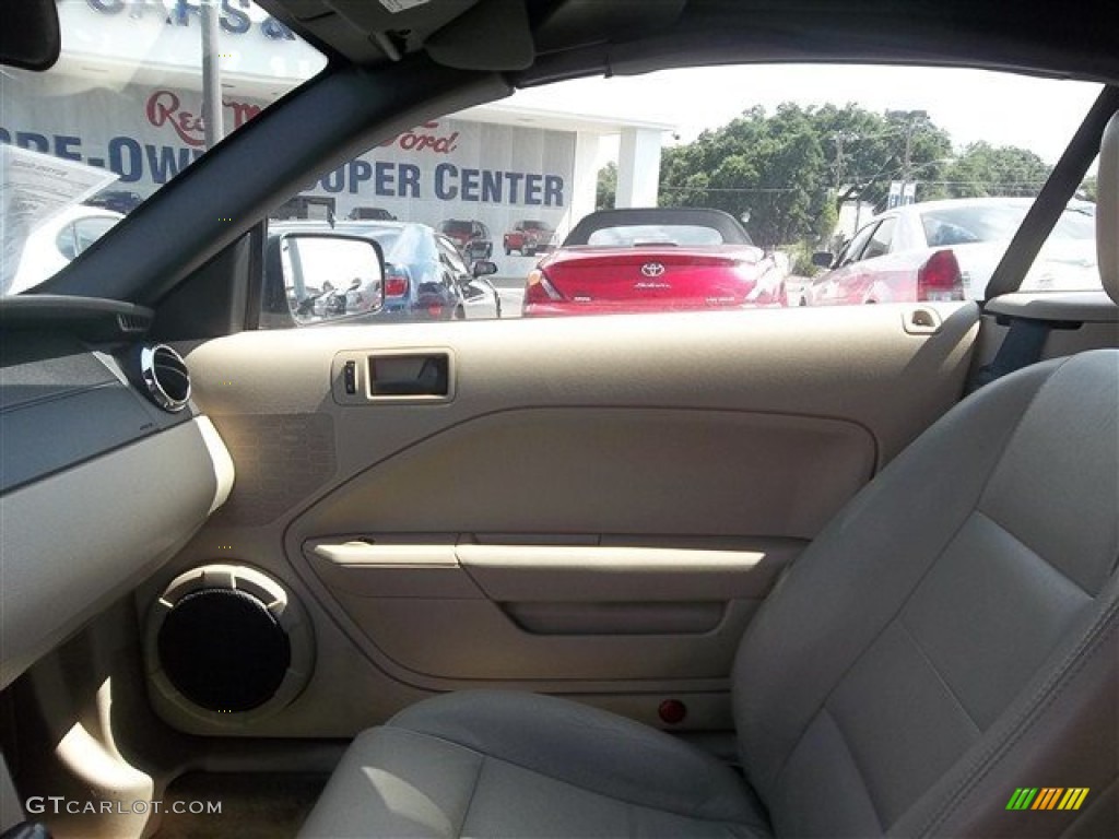 2007 Mustang V6 Premium Convertible - Vista Blue Metallic / Medium Parchment photo #13