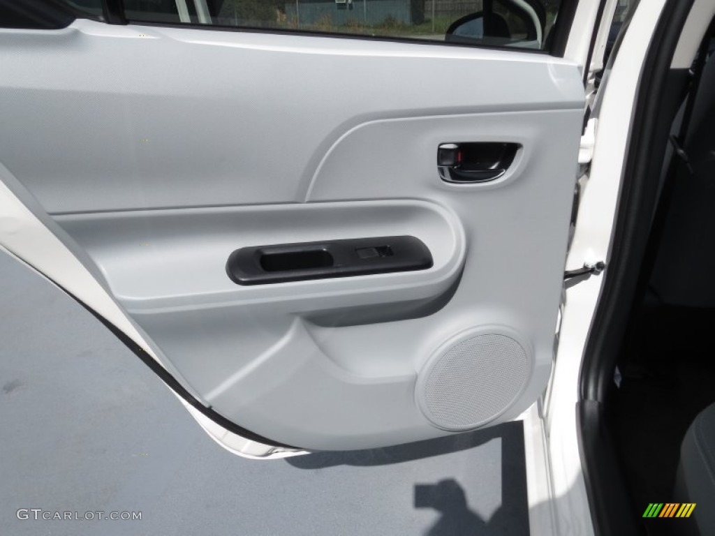 2012 Toyota Prius c Hybrid Four Gray Door Panel Photo #72365383