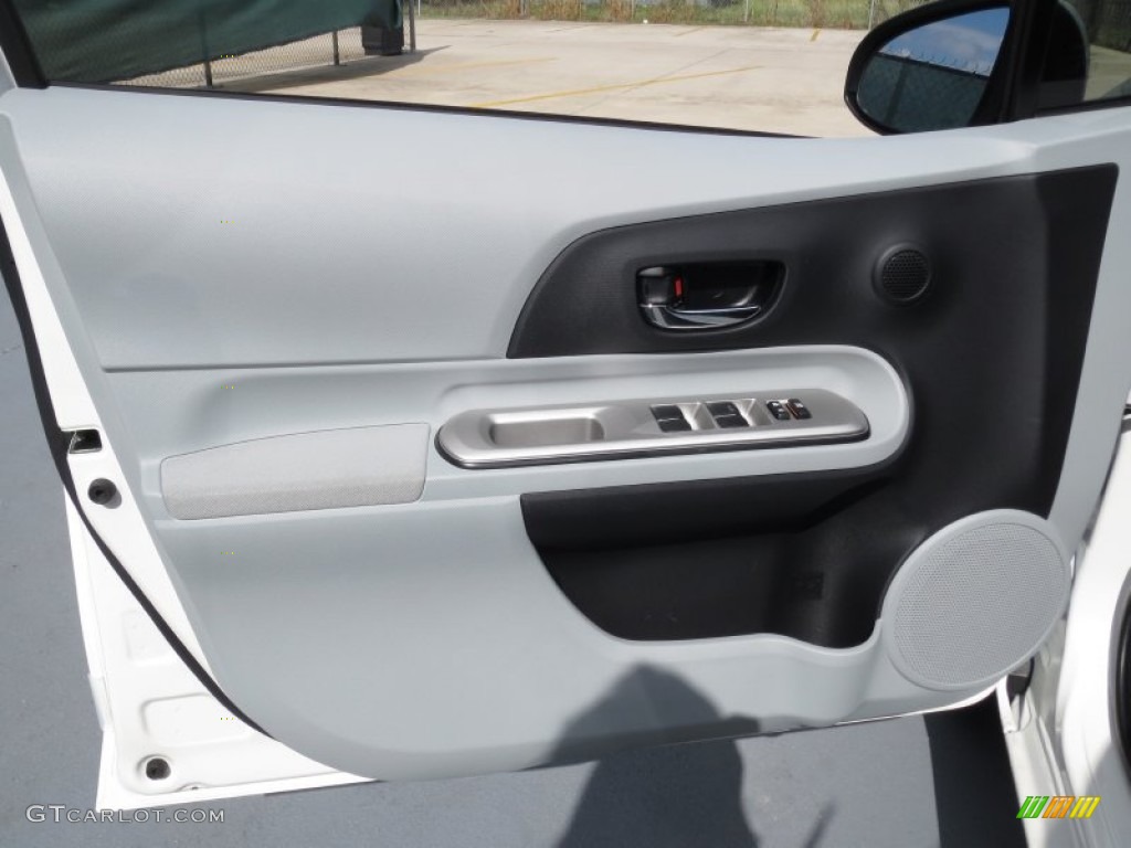 2012 Toyota Prius c Hybrid Four Gray Door Panel Photo #72365437