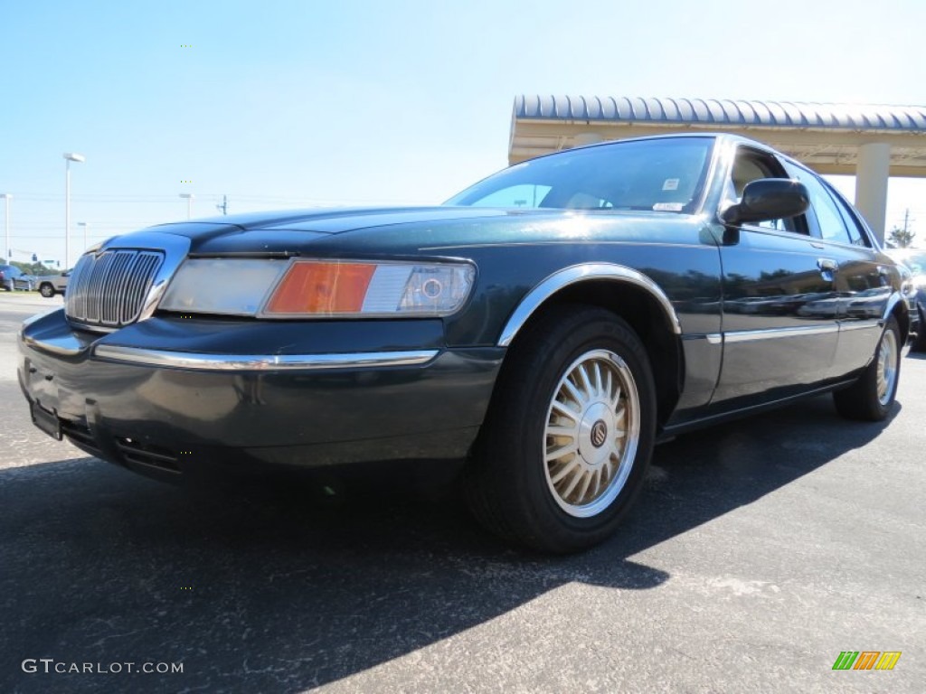 1998 Grand Marquis LS - Dark Green Satin Metallic / Light Graphite photo #1