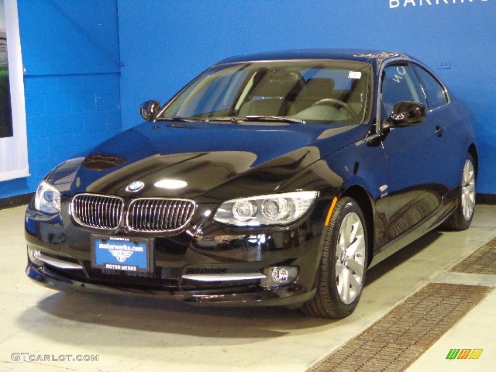 2011 3 Series 328i xDrive Coupe - Jet Black / Black Dakota Leather photo #3