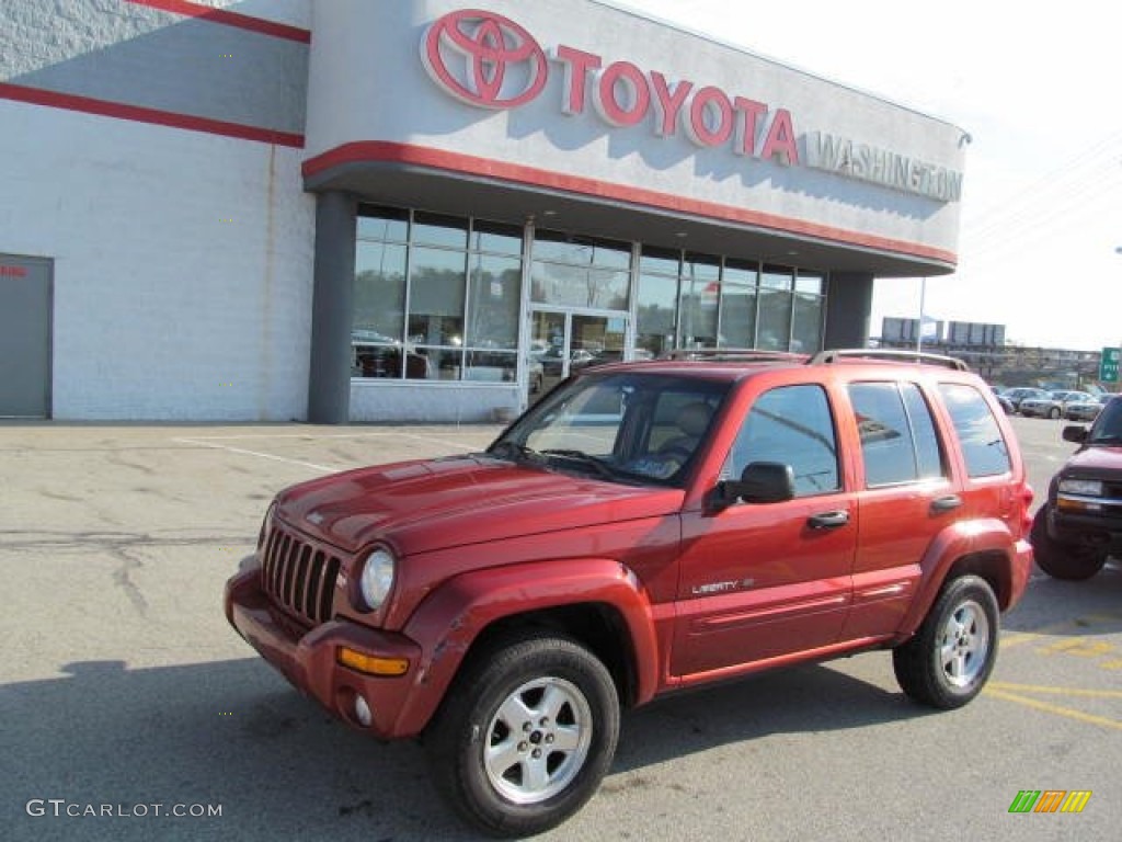 2002 Liberty Limited 4x4 - Salsa Red Pearlcoat / Taupe photo #1