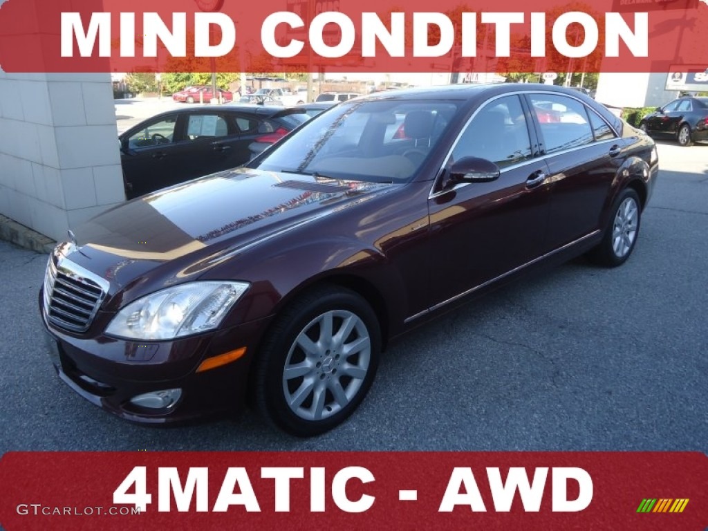 2007 S 550 4Matic Sedan - Barolo Red Metallic / Cashmere/Savanna photo #1