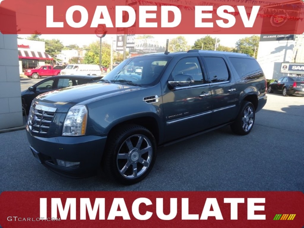 2008 Escalade ESV AWD - Stealth Gray / Ebony photo #1